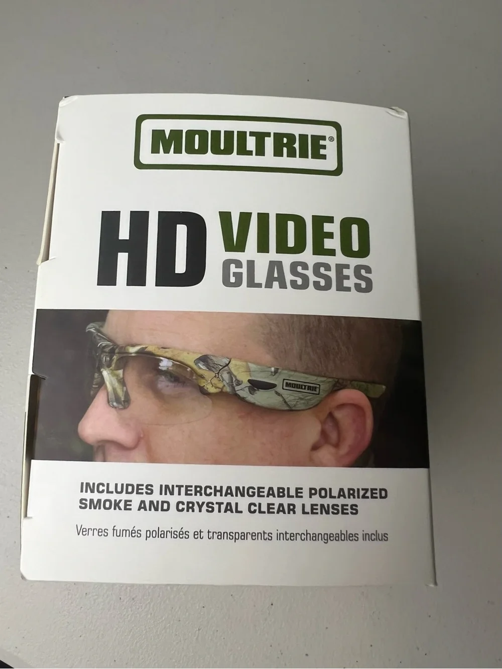 Moultrie HD Video Glasses - Camo Frame with Dark Lenses